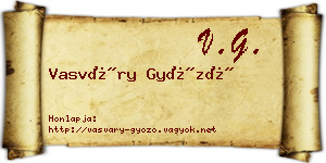 Vasváry Győző névjegykártya